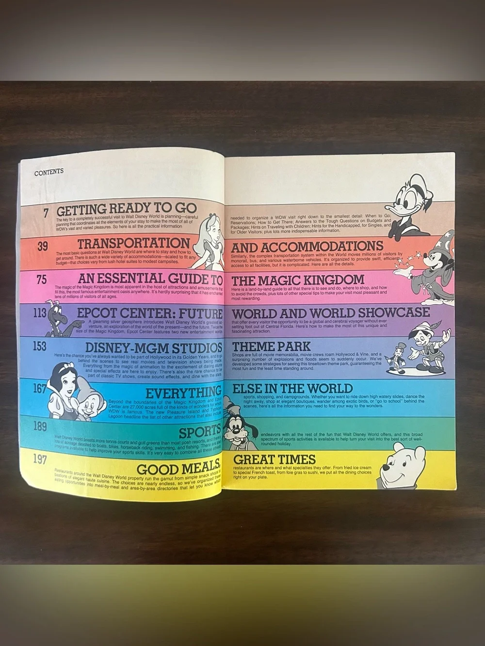 Vintage 1990 Walt Disney World Official Guide with Map by Steve Birnbaum Book